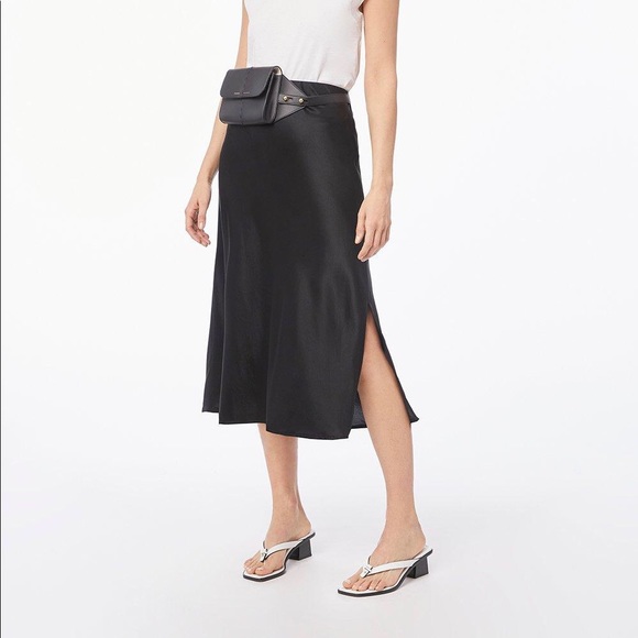 frame denim midi skirt